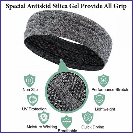 AOLIKES Breathable Silicone Anti-slip Hair Band Fitness Sports Running Headband - Aimall