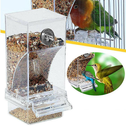 No Mess Bowl Auto Cage Bird Feeder Cup Automatic Parrot Canary Small Cockatiel - Aimall