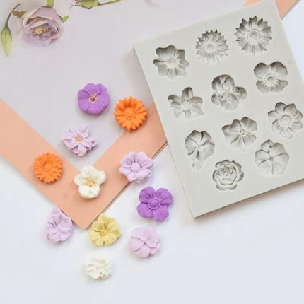 3D Silicone Flower Lace Fondant Mould Cake Border Decor Baking Mold SugarcraftAU - Aimall