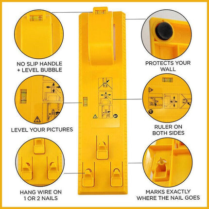 Picture Hanging tool Tools Frame Hanger Easy Wall Photo Hanging Level Ruler AU - Aimall