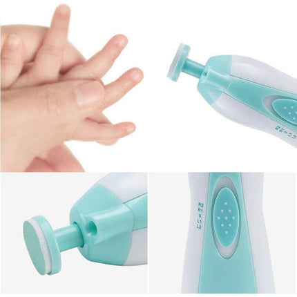 Electric Baby Nail Trimmer Infant Newborn Safe Grinder Clipper Tools Set AUStock - Aimall