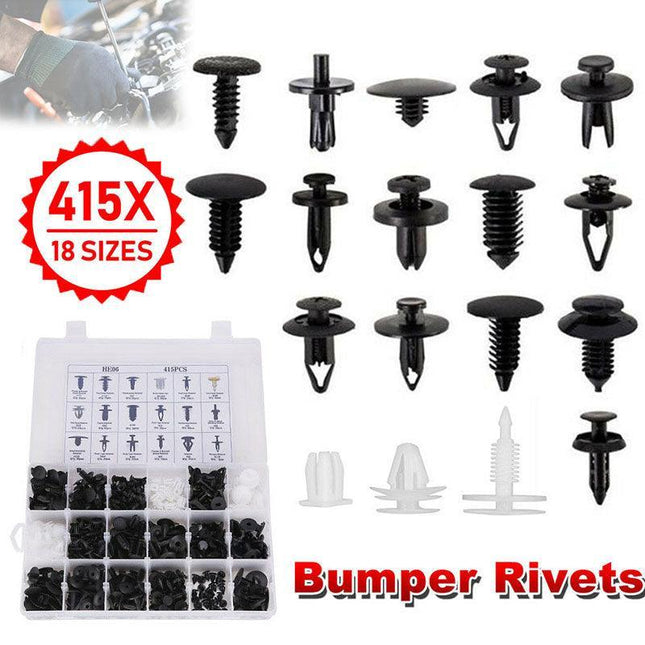 415pcs Car Body Push Retainer Pin Rivet Trim Plastic Clips Panel Moulding Kit AU - Aimall