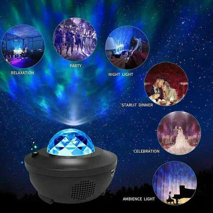 Led Galaxy Starry Night Light Projector Ocean Star Sky Party Baby Kids Room Lamp Aimall