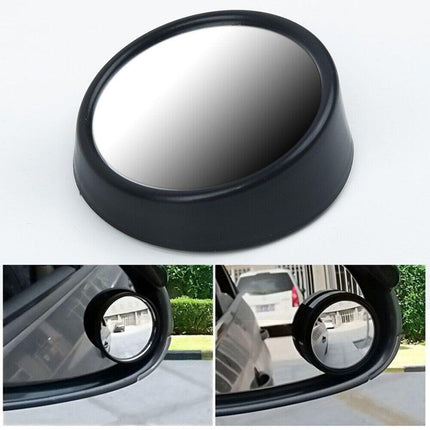 2x Blind Spot Car Mirror 360?? Wide Angle Adjustable Rear Side View Convex White - Aimall