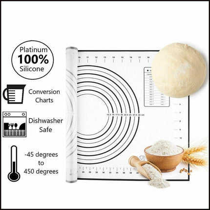Non-Stick Silicone Baking Mat Rolling Cake Dough Scale Pastry Clay Fondant Sheet - Aimall
