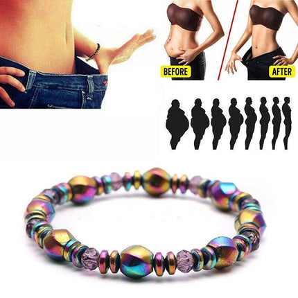 Magnetic Healing Therapy Arthritis Bracelet Hematite Weight Loss Pain Relief - Aimall