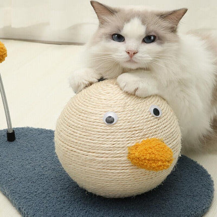 Cat Scratching Post with Ball Pet Scratcher Toy Claw Grinding Climbing Tree AU - Aimall