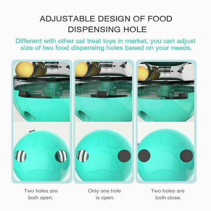 Cat Treat Dispenser Toy Ball Kitten SelfPlay Interactive Tumbler Multifunction - Aimall