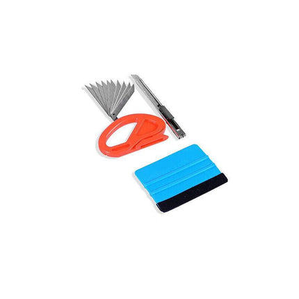 Car Wrap Vinyl Tools Kit 19 Film Wrapping Carbon Fibre Squeegee Safety Cutter AU - Aimall