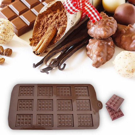 Mini Chocolate Bar Flexible Silicone Mold Candy Chocolate Cake Jelly Mould AU - Aimall