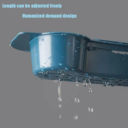 NEW Telescopic Sink Rack Holder Expandable Storage Drain Basket Home Kitchen Kit - Aimall