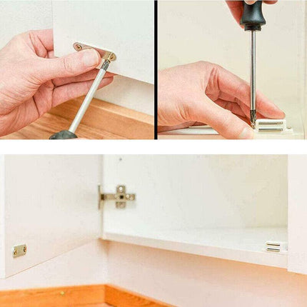 2/6/10/24/48pcs White Magnetic Door Catch Cupboard Cabinet Wardrobe Drawer Latch - Aimall