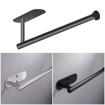 Kitchen Hanger Paper Roll Cabinet Towel Holder OrganizerRack Shelf Wall Adhesive - Aimall