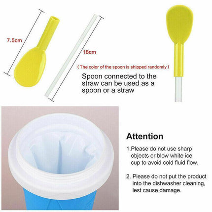 Slushie Maker Cup Quick Freeze Magic Squeeze Cup Milkshake Cup Ice Cream Maker - Aimall