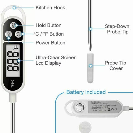 2X Candy Jam Meat Cooking Food Digital Thermometer Kitchen BBQ Temperature Probe - Aimall