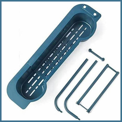 NEW Telescopic Sink Rack Holder Expandable Storage Drain Basket Home Kitchen Kit - Aimall