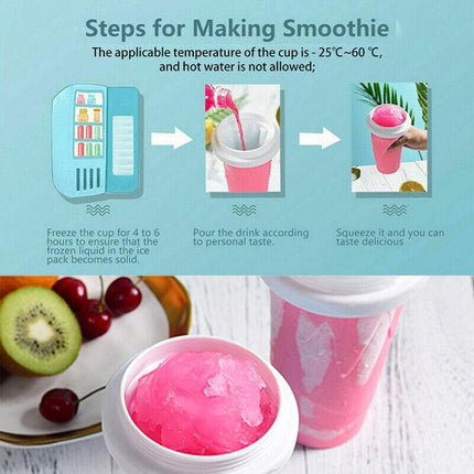 Slushie Maker Cup Quick Freeze Magic Squeeze Cup Milkshake Cup Ice Cream Maker - Aimall