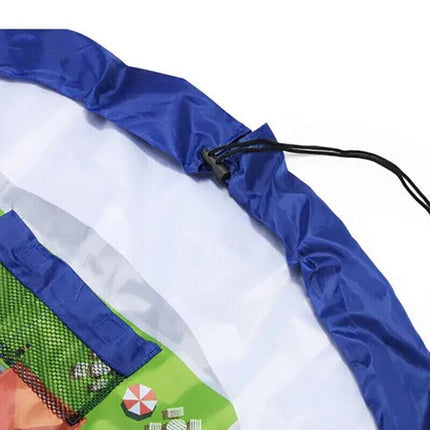 150cm Kids Play Mat Bag Portable Toy Storage Organizer Lego Toys Drawstring Bag - Aimall