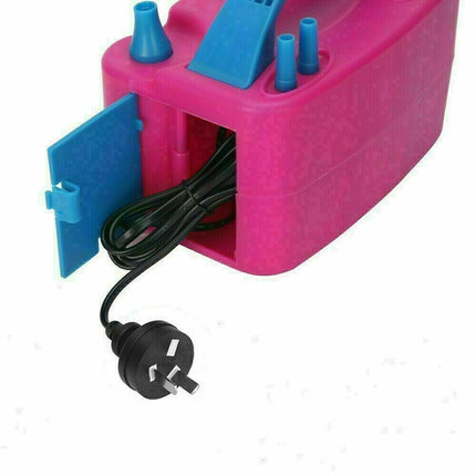 Electric Balloon Pump Ballon Inflator 600W Power 2 Nozzles Portable AU Plug Air - Aimall
