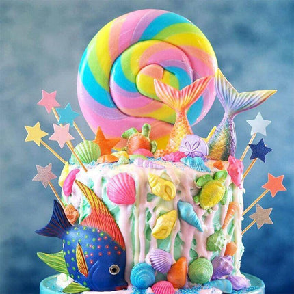 Mermaid Tail Sea Shell Silicone Cake Fondant Sugarcraft Mould Chocolate Mold AU - Aimall