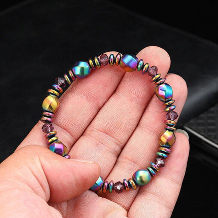 Magnetic Healing Therapy Arthritis Bracelet Hematite Weight Loss Pain Relief - Aimall