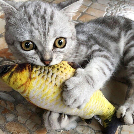 Electric Dancing Fish Kicker Cat Toy Wagging Realistic Moves USB Rechargeable AU - Aimall