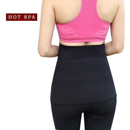Hot Fit Body Shaper Slimming Belt Waist Trainer Tummy Trimmer Sweat Fat Burn Oz Aimall
