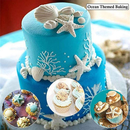 Mermaid Tail Sea Shell Silicone Cake Fondant Sugarcraft Mould Chocolate Mold AU - Aimall