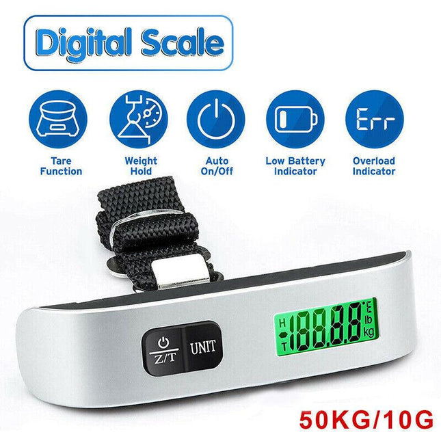 XRP Weight Hanging Travel Electronic Luggage Portable 50kg/10g LCD Digital Scale - Aimall