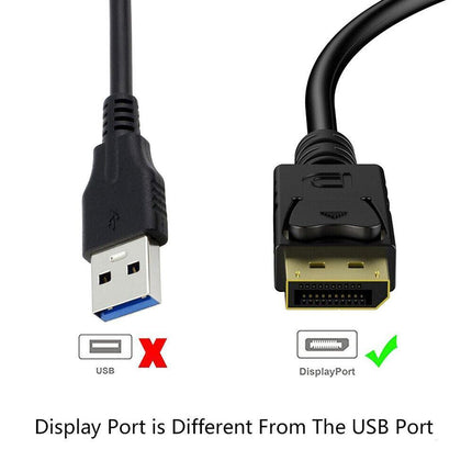JASOZ Premium DisplayPort Display port DP Cable Male to Male 4K Monitor Video PC - Aimall
