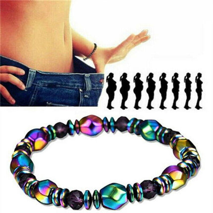 Magnetic Healing Therapy Arthritis Bracelet Hematite Weight Loss Pain Relief - Aimall