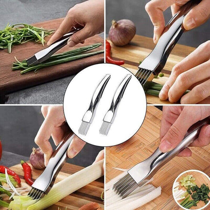 Stainless Steel Vegetable Fruit Onion Slicer Shredder Knife Cutter Kitchen AU - Aimall