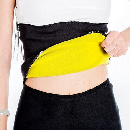 Hot Fit Body Shaper Slimming Belt Waist Trainer Tummy Trimmer Sweat Fat Burn Oz Aimall