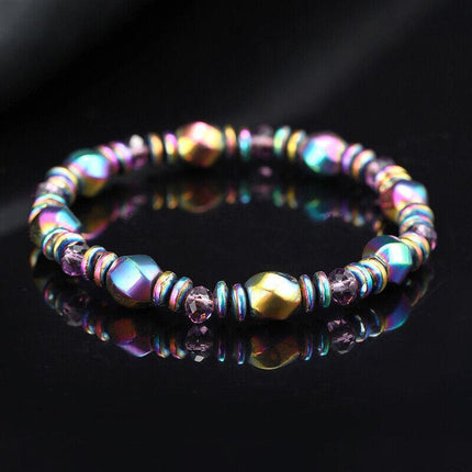 Magnetic Healing Therapy Arthritis Bracelet Hematite Weight Loss Pain Relief - Aimall