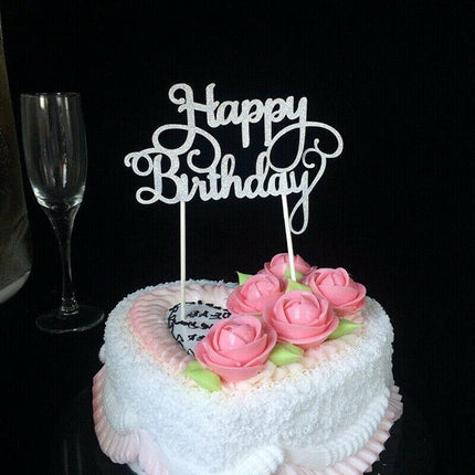 Happy Birthday Cake Topper Colour Printed Acrylic Party Decorations Au Stock Aimall