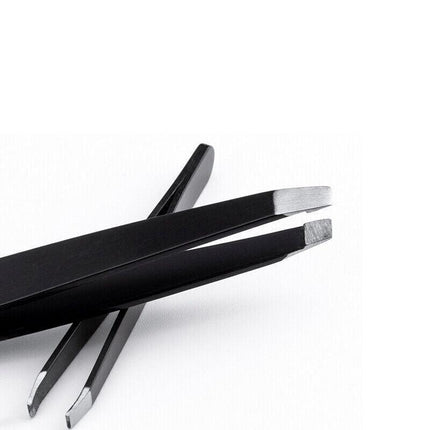 STAINLESS STEEL Hair Eyebrow TWEEZERS Plucker Puller Beauty Nail Slanted Tip AU - Aimall