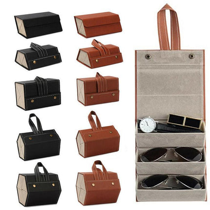 Multi-slot Eyeglasses Holder Storage Box Sunglasses Case Glasses Organizer AU - Aimall