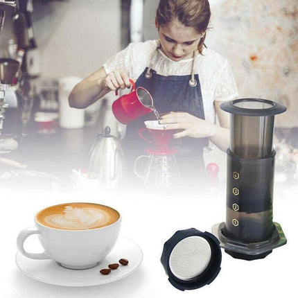 61mm Metal Stainless Steel Fine Coffee Filter Mesh Compatible With AeroPress AU - Aimall