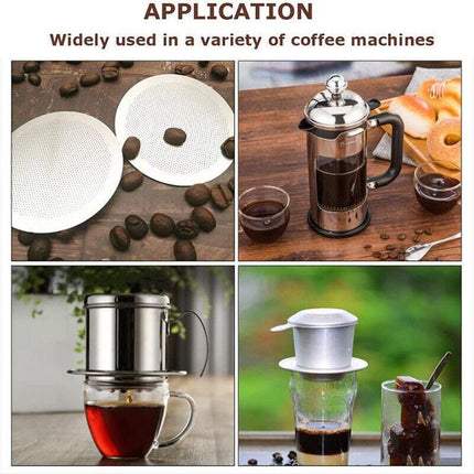 61mm Metal Stainless Steel Fine Coffee Filter Mesh Compatible With AeroPress AU - Aimall