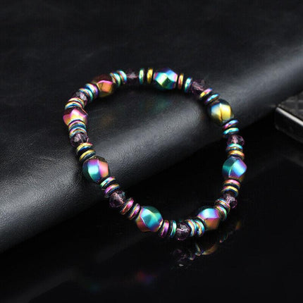 Magnetic Healing Therapy Arthritis Bracelet Hematite Weight Loss Pain Relief - Aimall