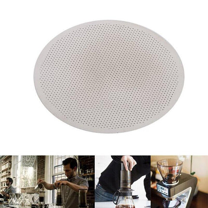 61mm Metal Stainless Steel Fine Coffee Filter Mesh Compatible With AeroPress AU - Aimall