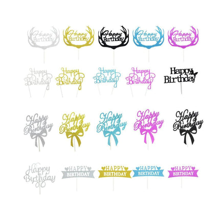 Happy Birthday Cake Topper Colour Printed Acrylic Party Decorations Au Stock Aimall