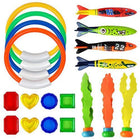 Underwater Swim Pool Diving Toys Summer Swimming Dive Toy Sets Water RIng Sticks - Aimall
