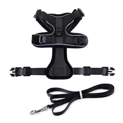 Cat Dog Harness & Leash Walking Escape Proof Adjustable Reflective Vest Harness - Aimall