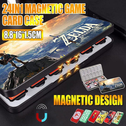 24in1 Magnetic Game Card Case Cover Storage Box Holder For Nintendo Switch /Lite - Aimall