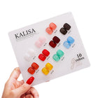 KALISA 10Pcs Gel Nail Set Gel Nail Polish Kit Glitter Soak Off UV Varnish 15ml - Aimall