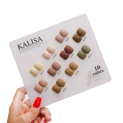 KALISA 10Pcs Gel Nail Set Gel Nail Polish Kit Glitter Soak Off UV Varnish 15ml - Aimall
