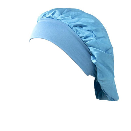 Sleeping Bonnet Hair Wrap Silk Satin Cap Women Elastic Night Soft Hat Headwear - Aimall