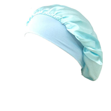 Sleeping Bonnet Hair Wrap Silk Satin Cap Women Elastic Night Soft Hat Headwear - Aimall