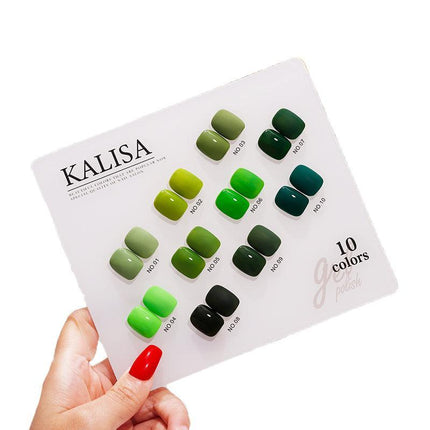 KALISA 10Pcs Gel Nail Set Gel Nail Polish Kit Glitter Soak Off UV Varnish 15ml - Aimall